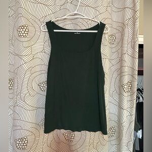 Maurice’s hunter green double lined square neck tank top szXL EUC